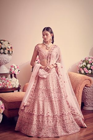 Light pink bridal lehenga 2025