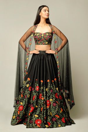 Buy Bollywood Black Lehenga Choli Indian Celebrity Style Soft Net Party  Wear Lengha Choli for Women With Dupatta Sequins Lehenga Choli Online in  India - Etsy