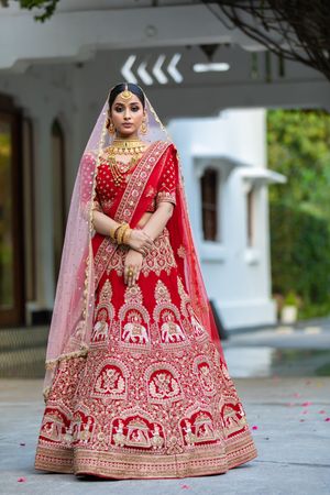 Buy Red Bridal Lehenga Cholis Online with Latest Design