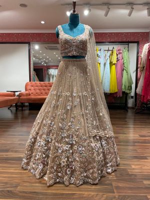 Mehndi Color Wedding Collection Designer Lehenga Choli :: ANOKHI FASHION