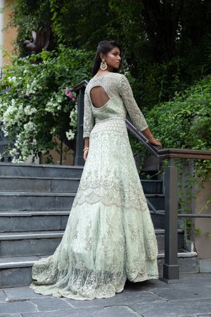 Light Green Gowns for Engagement - Designer Collection with Prices