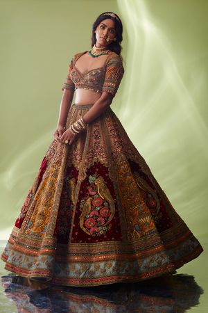 Grey Embroidered Heavy Work Lehenga Suit - Indian Heavy Anarkali Lehenga  Gowns Sharara Sarees Pakistani Dresses in USA/UK/Canada/UAE - IndiaBoulevard