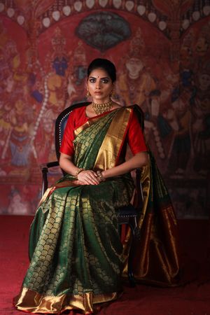 Kanchipuram Soft Silk Saree,jacquard Weaving Saree,blouse,bridal Saree,  Women's Saree, Designers Saree,dark Green Saree,indian Wedding Saree - Etsy  | Green saree, Saree, Silk saree kanchipuram