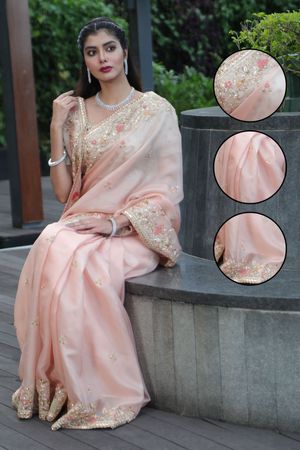 Organza Cocktail Sarees with Prices - Latest Designer Collection