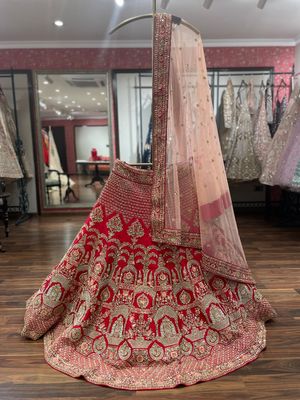 OMG! These Royal Red Bridal Lehenga Designs Are Terrific! - To Near Me-sgquangbinhtourist.com.vn