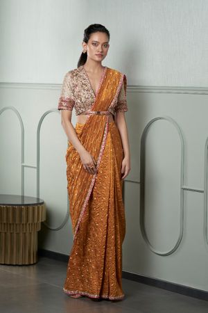 Drape Sarees Shopping Online - Designer Drape Sarees with Prices
