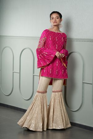 White Sharara - Latest Designer 