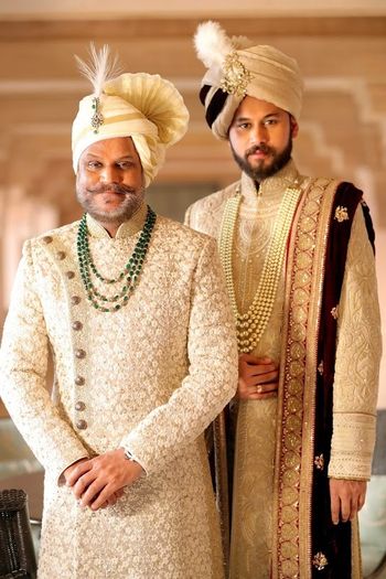 Photo of Groom portrait with father
