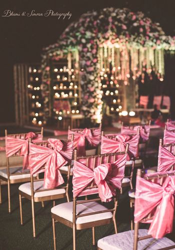 Photo of Pink and green mandap decor