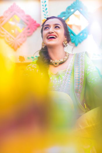 Bride on her mehendi