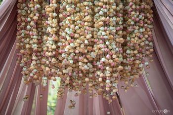 Photo of Beautiful floral strings for mandap decor
