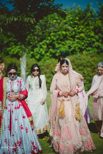 Photo of Light pink bridal lehenga