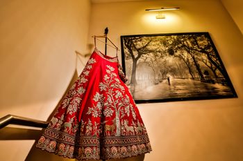 Hanging lehenga shot.