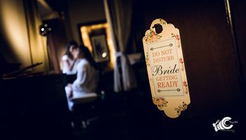 Photo of Getting ready shot bridal room accessory