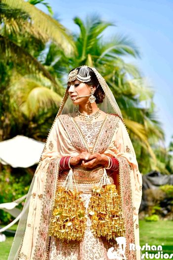 Photo of Beautiful peach bridal lehenga for the weding