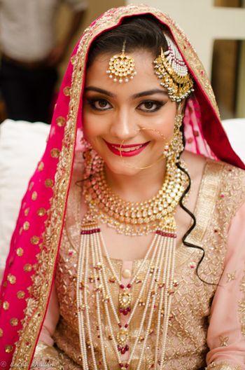 Bridal Gold and Pearl Jewellery with Layered Necklaces