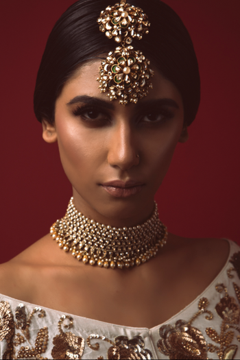 Chunky maangtikka statement jewellery