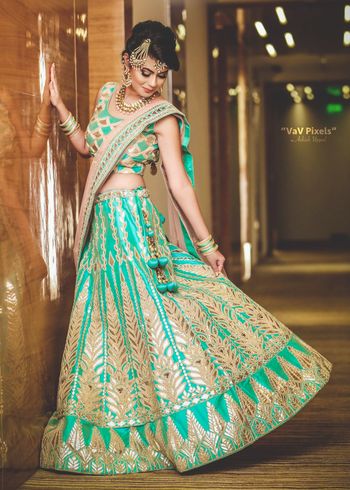 Photo of Turquoise gota patti lehenga