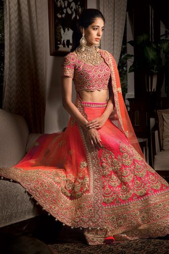 pink bridal lehenga