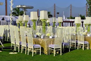 table centerpieces as lamp shades