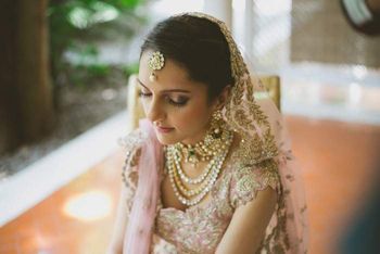 Baby Pink Bride Portrait