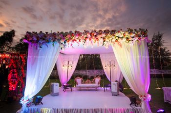 Photo of floral mandap decor
