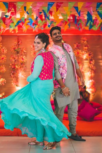 blue georgette kurta