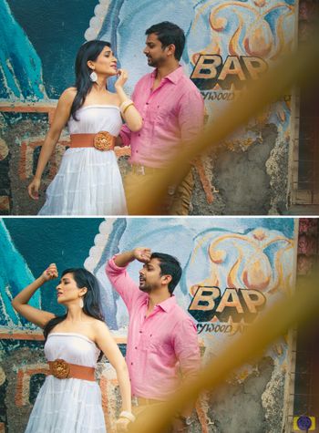Photo of Bollywood theme filmy pre wedding shoot