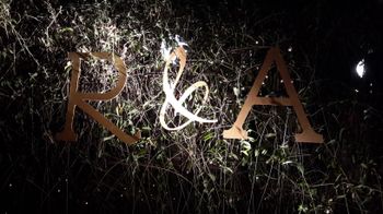 Photo of Bride and Groom initials used in decor