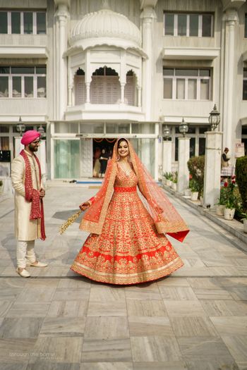Photo of Twirling bride shot