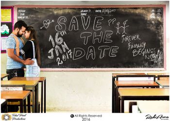 Classroom theme save the date idea