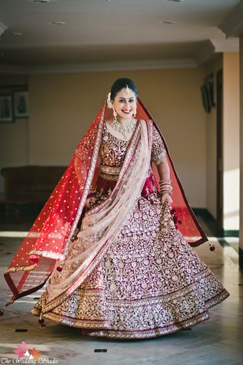Happy twirling bride shot