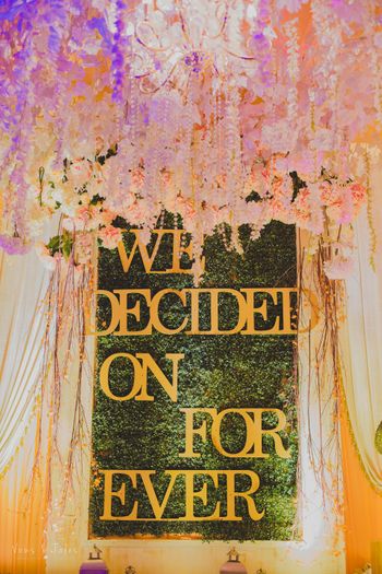 Photo of We decided on forever stage decor