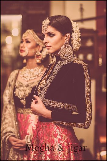 crop jacket with anarkali