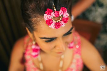 light pink maang tikka