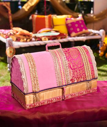 Photo of Bridal trousseau trunk with gota work