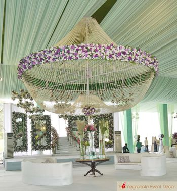 Photo of lavender and white chandelier