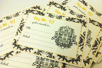 Photo of DJ request cards