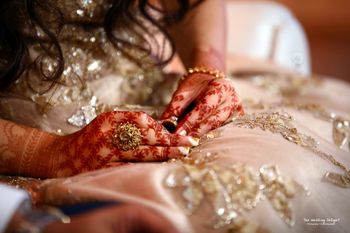 Photo of Bridal manicure with cocktail ring