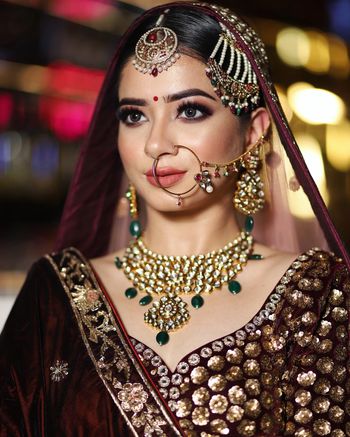 A wedding day portrait of a bride 