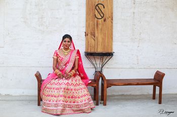 Photo of pink gota patti lehenga