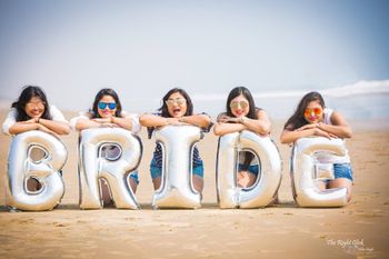 Photo of Beach bachelorette party prop foil balloons
