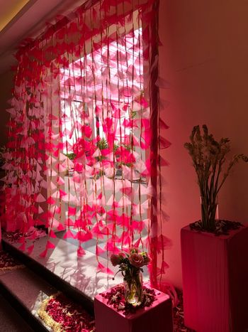 Photo of Ombre pink tassles for a mehendi decor