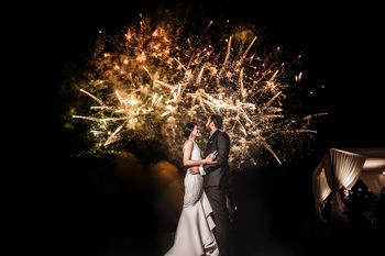 Photo of Sangeet couple portrait idea