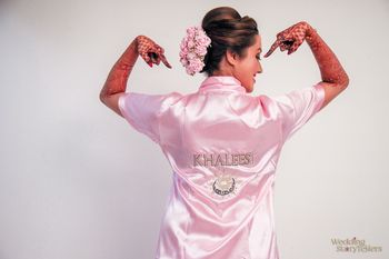 Cool bridal accessory customised robe 