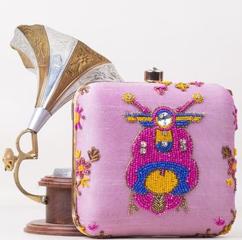 Stunning scooter bridal clutch box for mehendi 