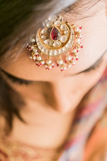 Bridal red maangtikka 