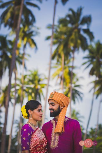 Orange Wedding Photoshoot & Poses Photo couple portrait