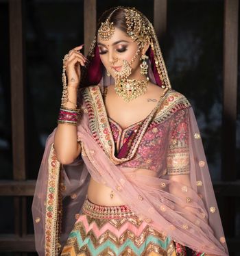 Bridal look with heavy jewellery