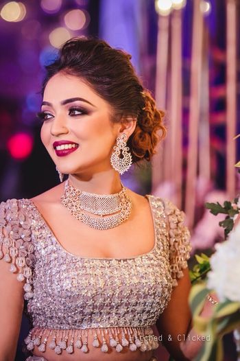 Cocktail or reception jewellery with all diamonds 